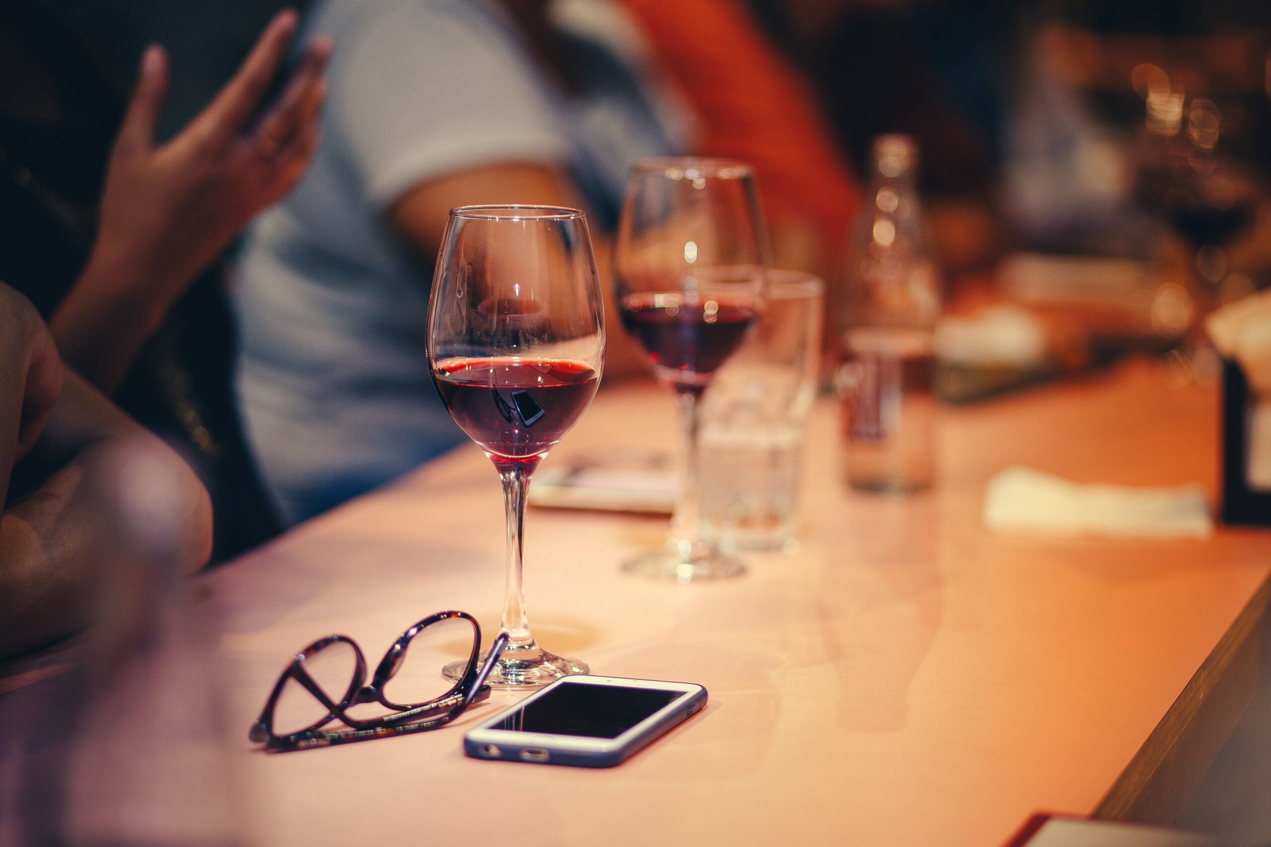 Wine Glasses On Table Wine